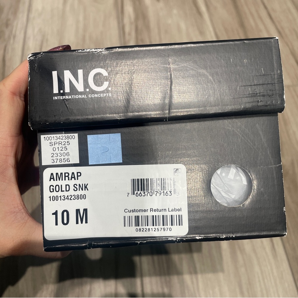INC International Concepts Women's Metallic Gold Heels - Picture 5 of 5